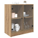 vidaXL Oldalsó szekrény Artisan tölgy 68 x 37 x 75,5 cm Faanyag
