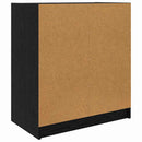 vidaXL Oldalsó szekrény Fekete tölgy 68 x 37 x 75,5 cm Faanyag