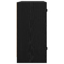 vidaXL Oldalsó szekrény Fekete tölgy 68 x 37 x 75,5 cm Faanyag