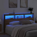 vidaXL Fejtámla polcokkal Artisan tölgy 200 x 17 x 102 cm Faanyag