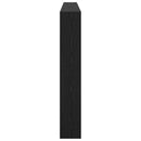 vidaXL Fejtámla polcokkal Fekete tölgy 200 x 17 x 102 cm Faanyag