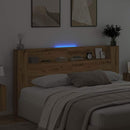 vidaXL Fejtámla polcokkal Artisan tölgy 200 x 15 x 103,5 cm Faanyag