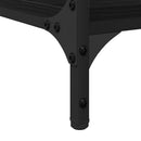 vidaXL Asztal polcokkal Fekete tölgy 140 x 50 x 75 cm Faanyag