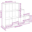 vidaXL Szobaelválasztó könyvespolc Fekete tölgy 137,5 x 29 x 103,5 cm