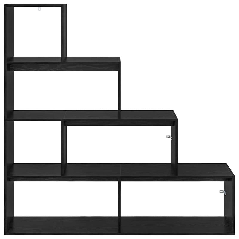 vidaXL Szobaelválasztó könyvespolc Fekete tölgy 143,5 x 29 x 143,5 cm