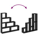 vidaXL Szobaelválasztó könyvespolc Fekete tölgy 143,5 x 29 x 143,5 cm