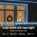 vidaXL Kötél világítás 2400 LED-del Hideg Fehér 100 m PVC