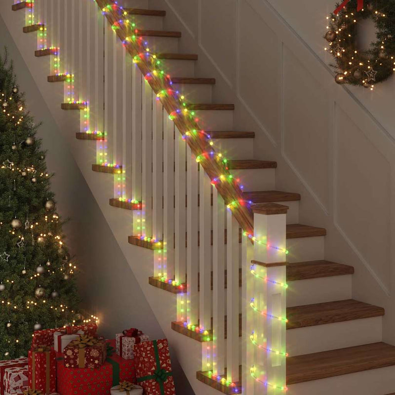 vidaXL Kötél világítás 2400 LED-del Sokszínű 100 m PVC