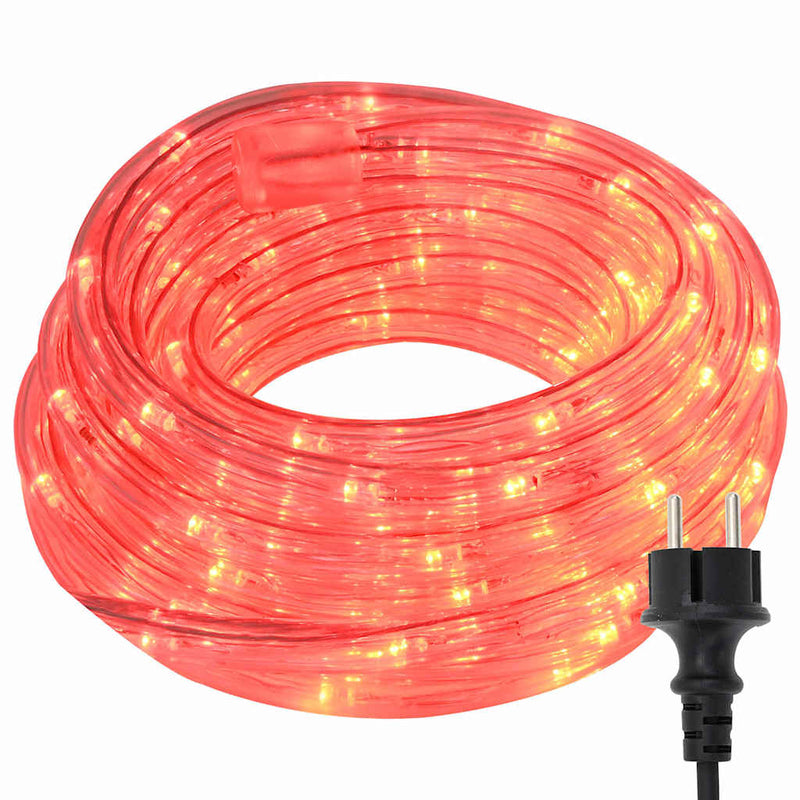 vidaXL Kötél világítás 240 LED-del Piros 10 m PVC