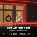 vidaXL Kötél világítás 2400 LED-del Piros 100 m PVC