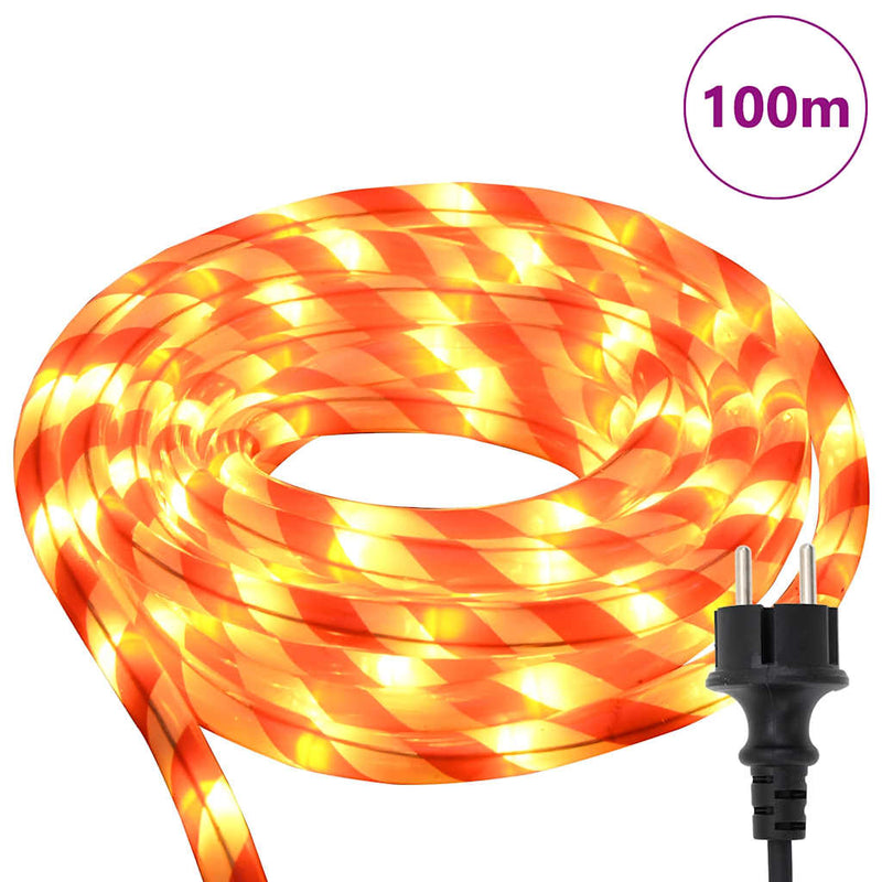 vidaXL Kötél világítás 2400 LED-del Meleg fehér 100 m PVC