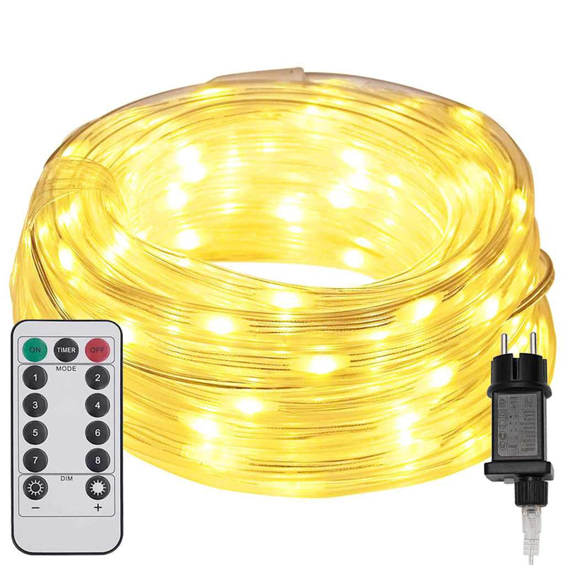 vidaXL Kötél világítás 120 LED-del Meleg fehér 5 m PVC