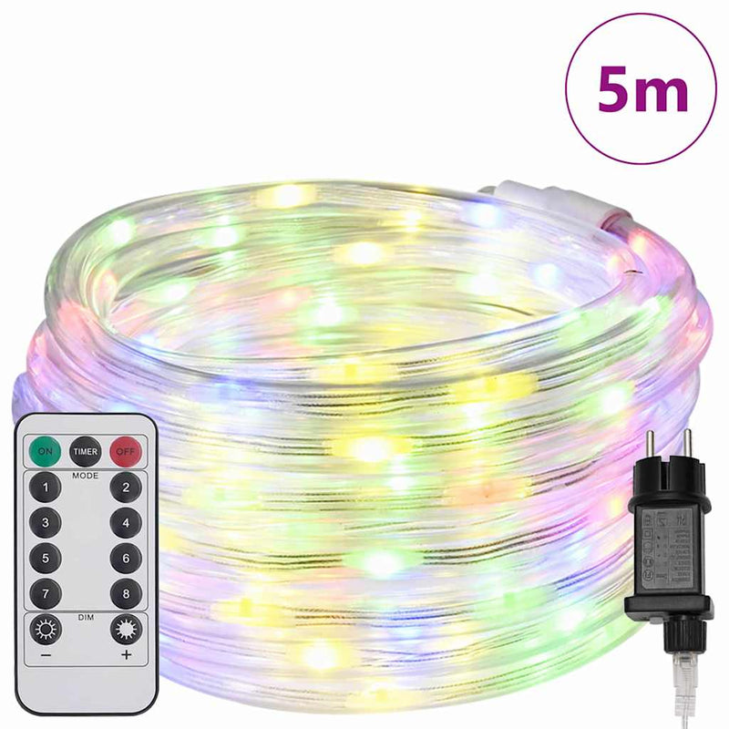 vidaXL Kötél világítás 120 LED-del Sokszínű 5 m PVC