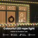 vidaXL Kötél világítás 1200 LED-del Sokszínű 50 m PVC