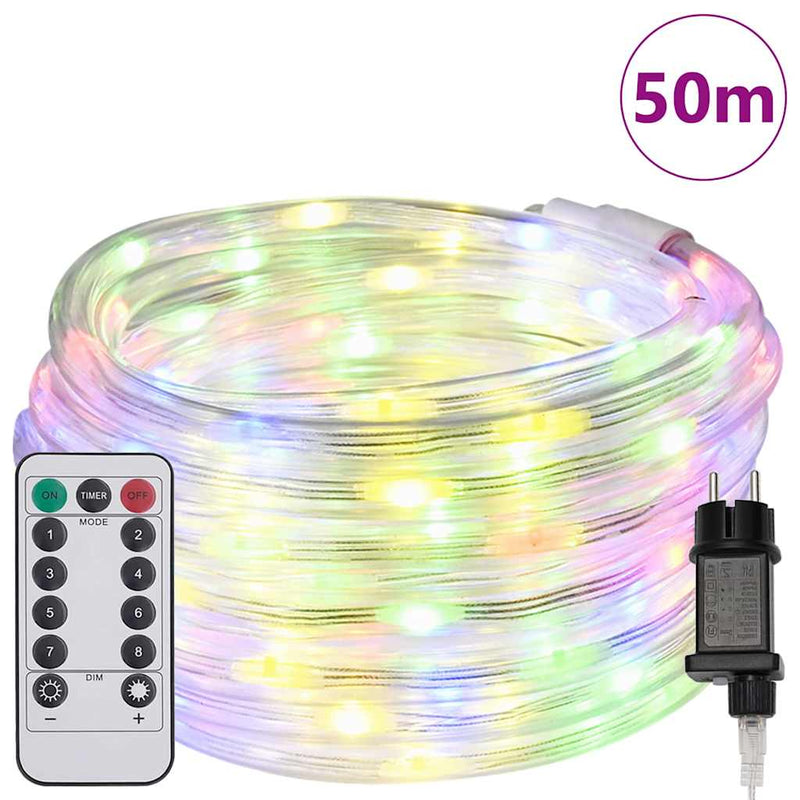 vidaXL Kötél világítás 1200 LED-del Sokszínű 50 m PVC