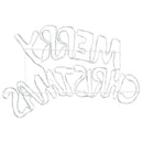 vidaXL Karácsonyi tábla 240 LED-del Sokszínű 100 x 50 cm PVC