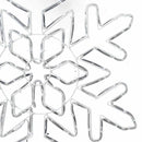 vidaXL Karácsonyi Hópehely 156 LED-del Kék 55,5 x 55,5 x 0,75 cm PVC