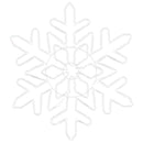 vidaXL Karácsonyi Hópehely 156 LED-del Kék 55,5 x 55,5 x 0,75 cm PVC