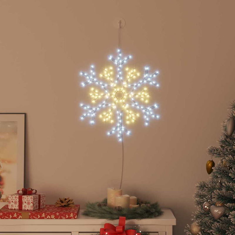 vidaXL Karácsonyi Hópehely Meleg fehér 56 x 49 x 0.7 cm PVC
