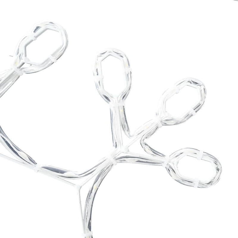 vidaXL Karácsonyi Hópehely 252 LED-del Meleg fehér 45 x 38 cm PVC