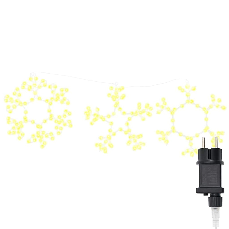 vidaXL Karácsonyi Hópehely 252 LED-del Meleg fehér 45 x 38 cm PVC