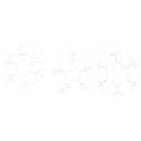 vidaXL Karácsonyi Hópehely 252 LED-del Meleg fehér 45 x 38 cm PVC