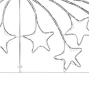 vidaXL Karácsonyi Csillag 432 LED-del Sokszínű 180 x 57 cm PVC