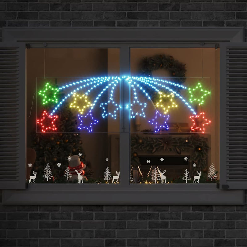 vidaXL Karácsonyi Csillag 432 LED-del Sokszínű 180 x 57 cm PVC