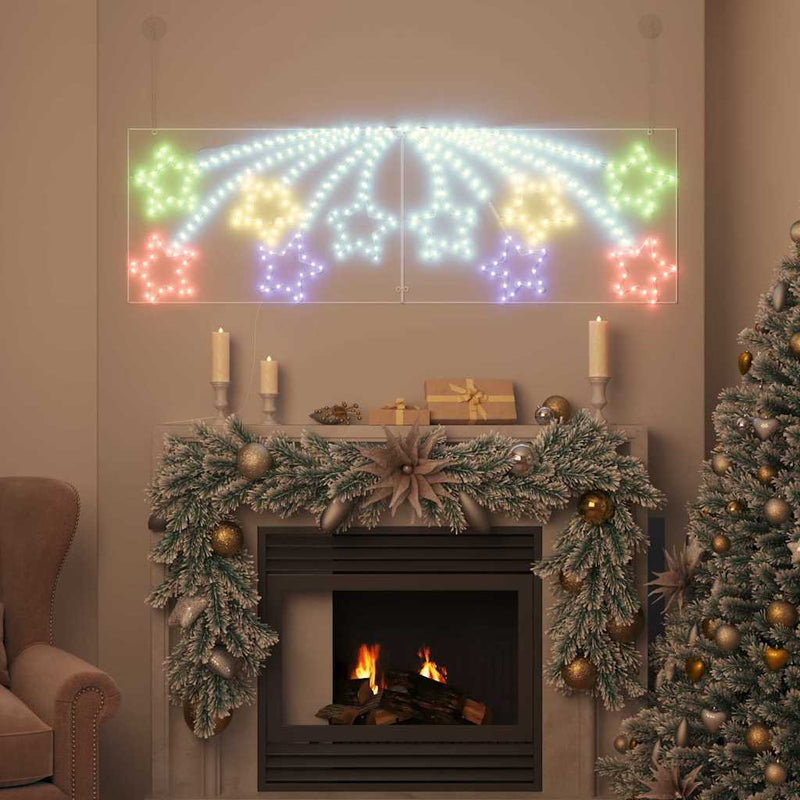 vidaXL Karácsonyi Csillag 432 LED-del Sokszínű 180 x 57 cm PVC