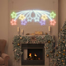 vidaXL Karácsonyi Csillag 432 LED-del Sokszínű 182 x 58 cm PVC