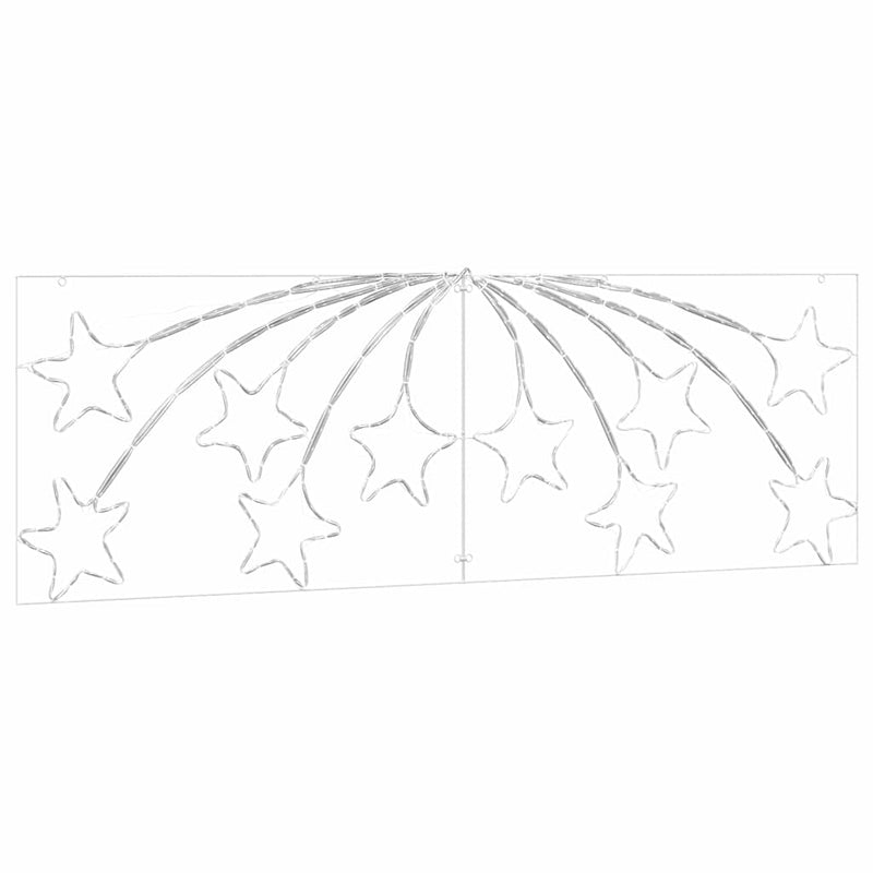 vidaXL Karácsonyi Csillag 432 LED-del Sokszínű 180 x 57 cm PVC