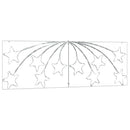 vidaXL Karácsonyi Csillag 432 LED-del Sokszínű 182 x 58 cm PVC