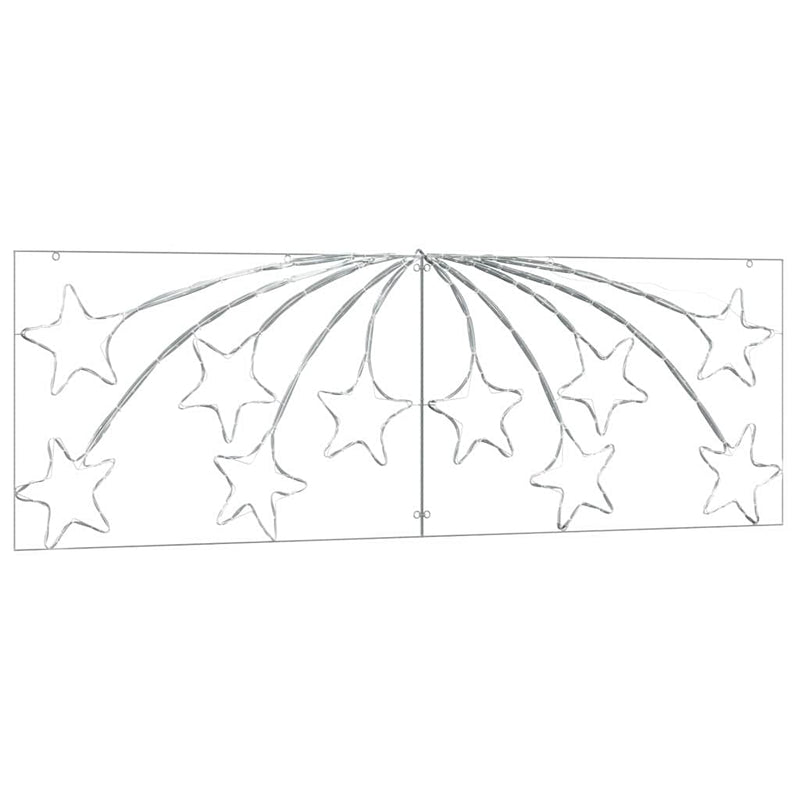 vidaXL Karácsonyi Csillag 432 LED-del Sokszínű 180 x 57 cm PVC
