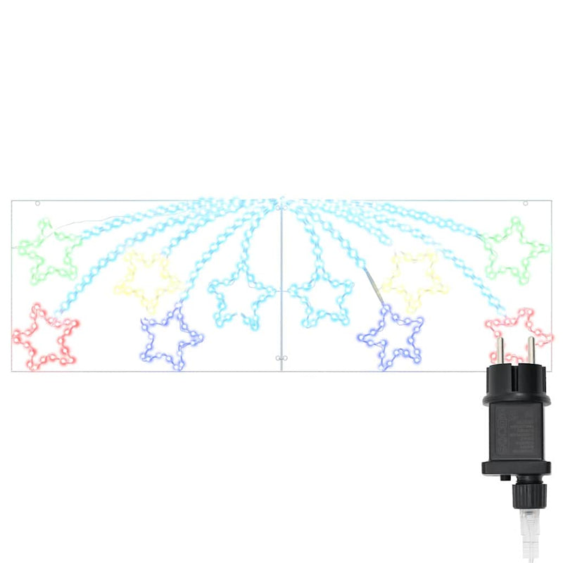 vidaXL Karácsonyi Csillag 432 LED-del Sokszínű 180 x 57 cm PVC