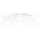 vidaXL Karácsonyi Csillag 432 LED-del Sokszínű 182 x 58 cm PVC