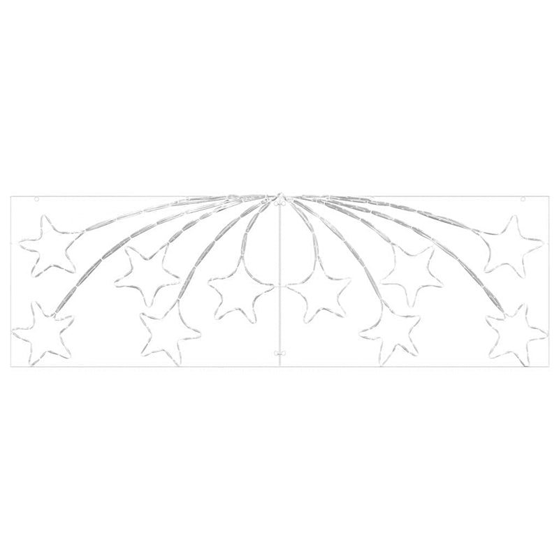 vidaXL Karácsonyi Csillag 432 LED-del Sokszínű 180 x 57 cm PVC