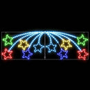 vidaXL Karácsonyi Csillag 432 LED-del Sokszínű 182 x 58 cm PVC
