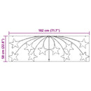 vidaXL Karácsonyi Csillag 432 LED-del Sokszínű 182 x 58 cm PVC