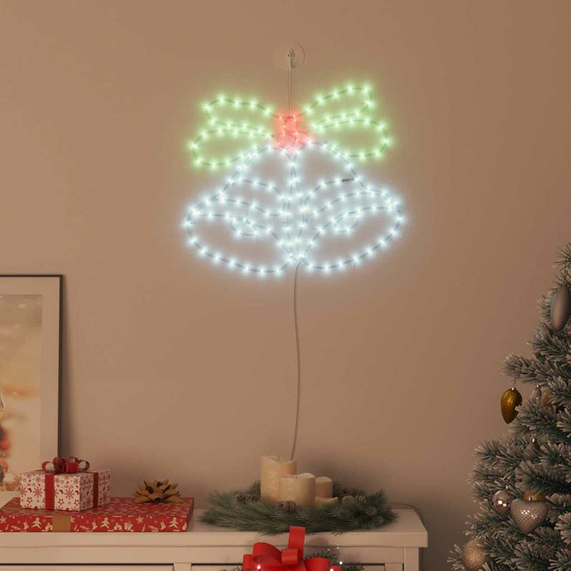 vidaXL Karácsonyi Harang 144 LED-del Sokszínű 56 x 46 cm PVC