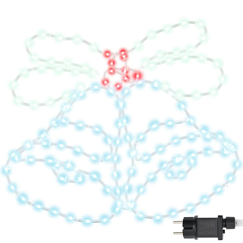 vidaXL Karácsonyi Harang 144 LED-del Sokszínű 56 x 46 cm PVC