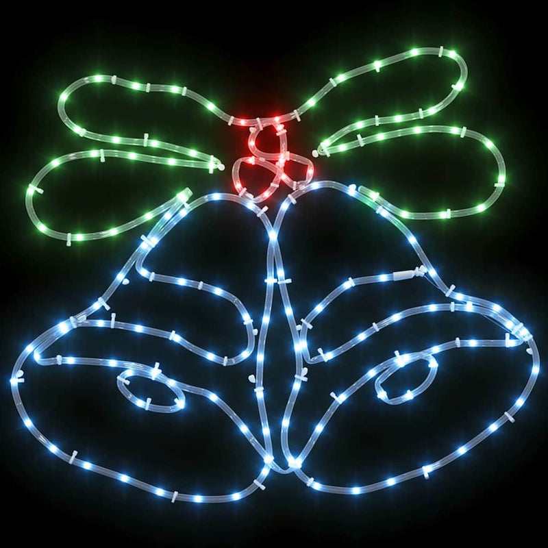 vidaXL Karácsonyi Harang 144 LED-del Sokszínű 56 x 46 cm PVC