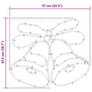 vidaXL Karácsonyi Harang 144 LED-del Sokszínű 56 x 46 cm PVC