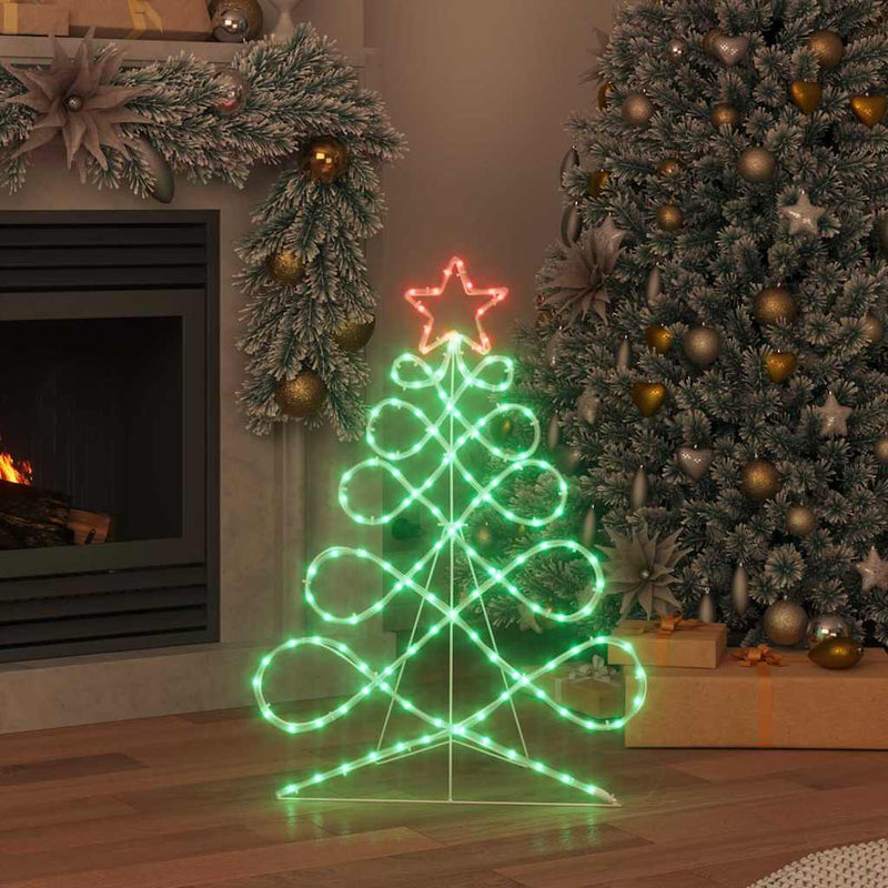 vidaXL Karácsonyi Fa Forma Világítás Sokszínű 80 x 56 cm PVC