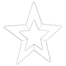 vidaXL Karácsonyi Csillag Hideg Fehér 51,5 x 50 x 0,65 cm Vas