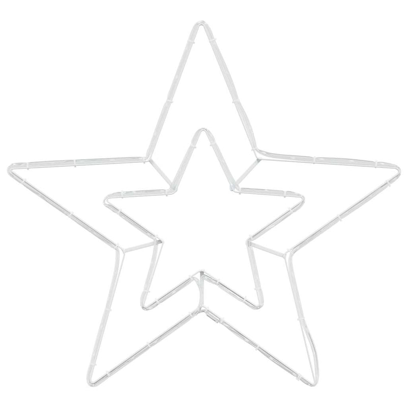 vidaXL Karácsonyi Csillag Hideg Fehér 51,5 x 50 x 0,65 cm Vas