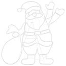 vidaXL Mikulás Fény 168 LED-del Sokszínű 58.5 x 60 x 1.3 cm Vas