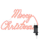 vidaXL Karácsonyi tábla 216 LED-del Piros 99 x 55 x 13 cm Vas