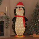 vidaXL Havas pingvin figura 600 LED-del Meleg fehér 78 x 178 cm szövet