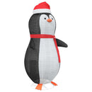 vidaXL Havas pingvin figura 600 LED-del Meleg fehér 78 x 178 cm szövet