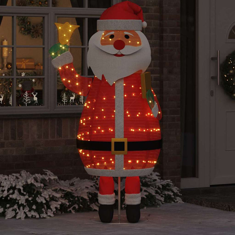 vidaXL Karácsonyi Mikulás 200 LED-del Meleg fehér 100 x 180 cm szövet
